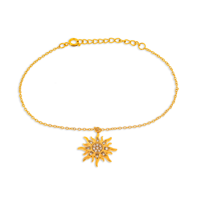 Bracelet Acier Jaune Soleil Zirconium  - Bracelets | Créolissime