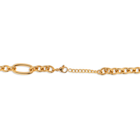 Bracelet Acier Jaune Maille Ovale  - Bracelets | Créolissime