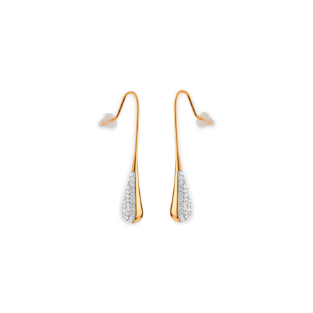 Boucles D'oreilles Acier Jaune Goutte Cristal Pendant 40mm Au Total - Boucles d'oreilles | Créolissime