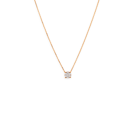 Collier or chaîne motif fleur avec diamants -  | Créolissime