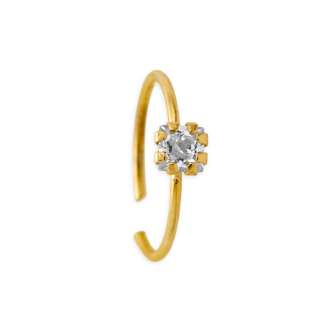 Piercing Nez Or375 Créole Diamantée et Zirconium - Bijoux de corps | Créolissime