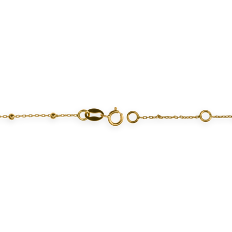 Bracelet Chapelet Chaîne Or750 Grain D'or et Croix Médaille - Bracelets | Créolissime