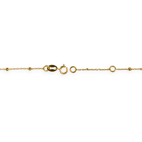 Bracelet Chapelet Or750 Chaîne Grain D'or et Croix - Bracelets | Créolissime