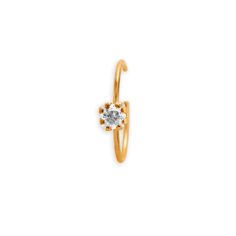 Piercing Nez Or750  Créole Diamantée Zirconium - Bijoux de corps | Créolissime