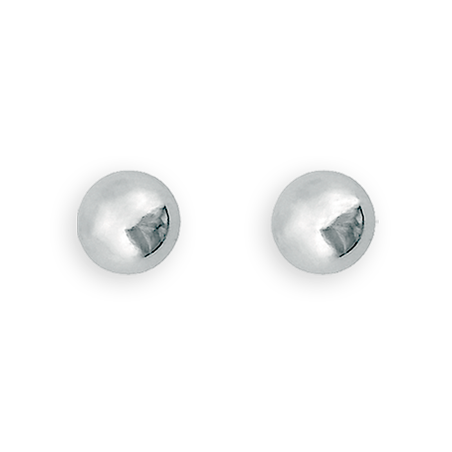 Boucles d'oreilles puces grain d'argent 4mm - Boucles d'oreilles | Créolissime