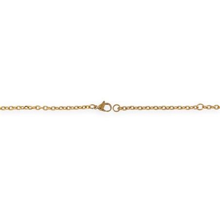 Collier acier jaune croix chaîne forçat - Colliers | Créolissime