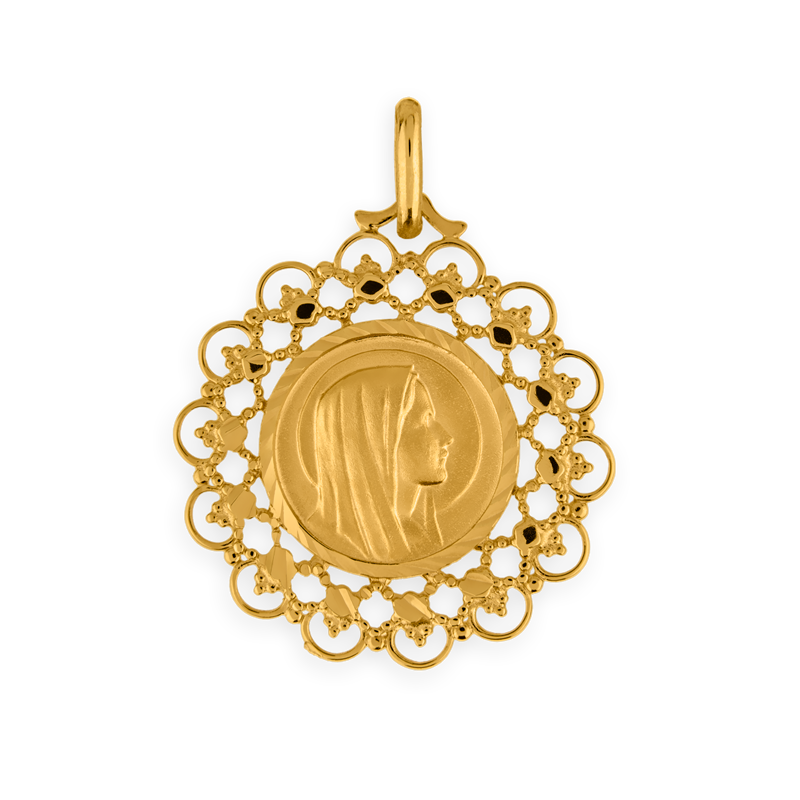 Médaille Plaqué Or Vierge avec bélière - Pendentifs | Créolissime
