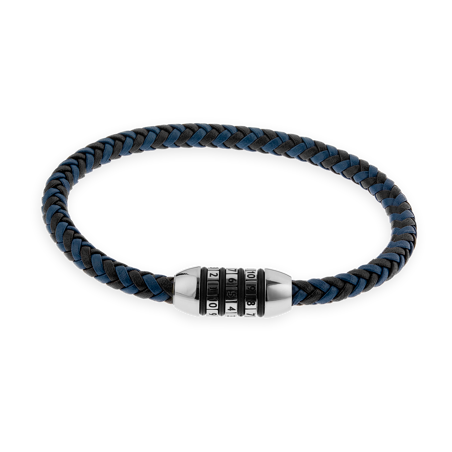 Bracelet Cuir Noir Bleu -  | Créolissime