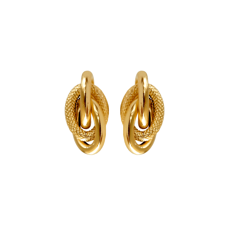 Boucles D'oreilles Or750 Noeud Forçat Antillais Petit modèle 6.5*11mm - Boucles d'oreilles | Créolissime